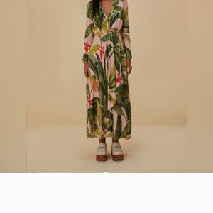 Tropical Print Maxi Dress